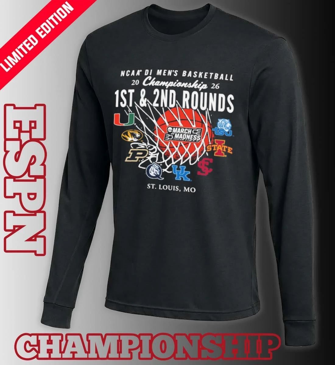 2026 NCAA DI Men’s Basketball 1st, 2nd Rounds – St. Louis Shirt