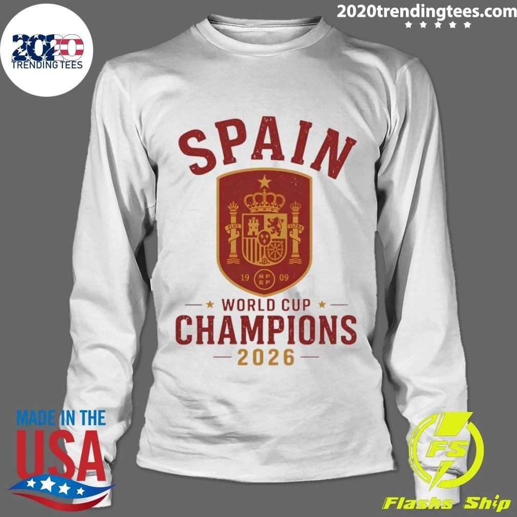 Spain Soccer World Cup Champions 2026 La Roja Shirt