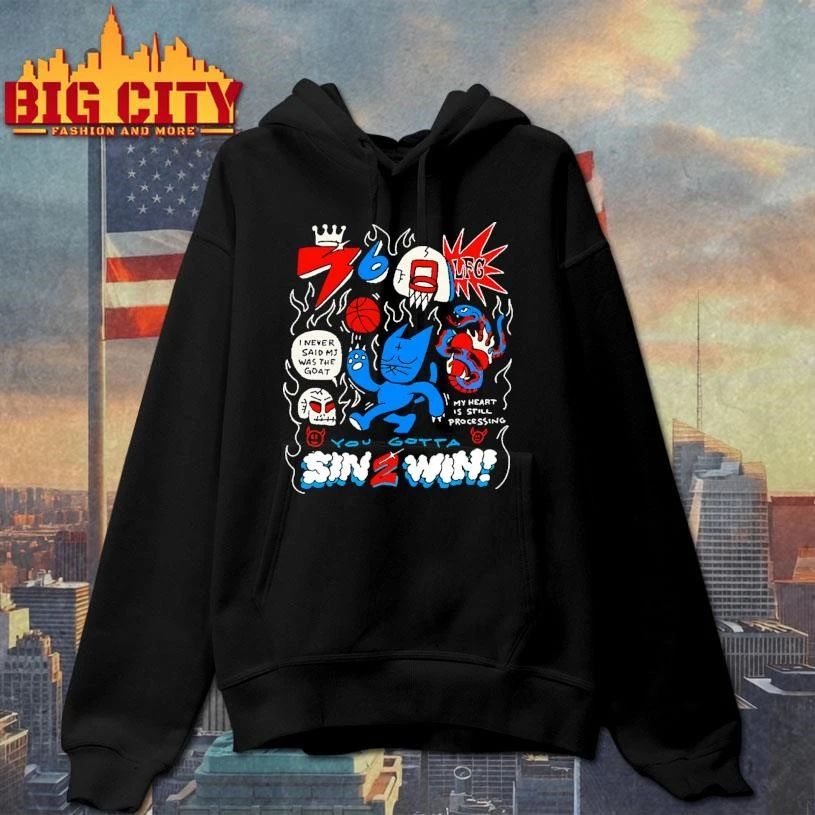 Sin 2 Win Blue Cat Basketball Flame Skull Snake LFG Graphic Shirt