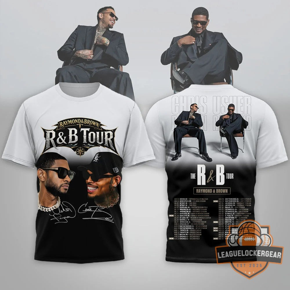 Usher Chris Brown Raymond & Brown R&B Tour 2026 T-Shirt