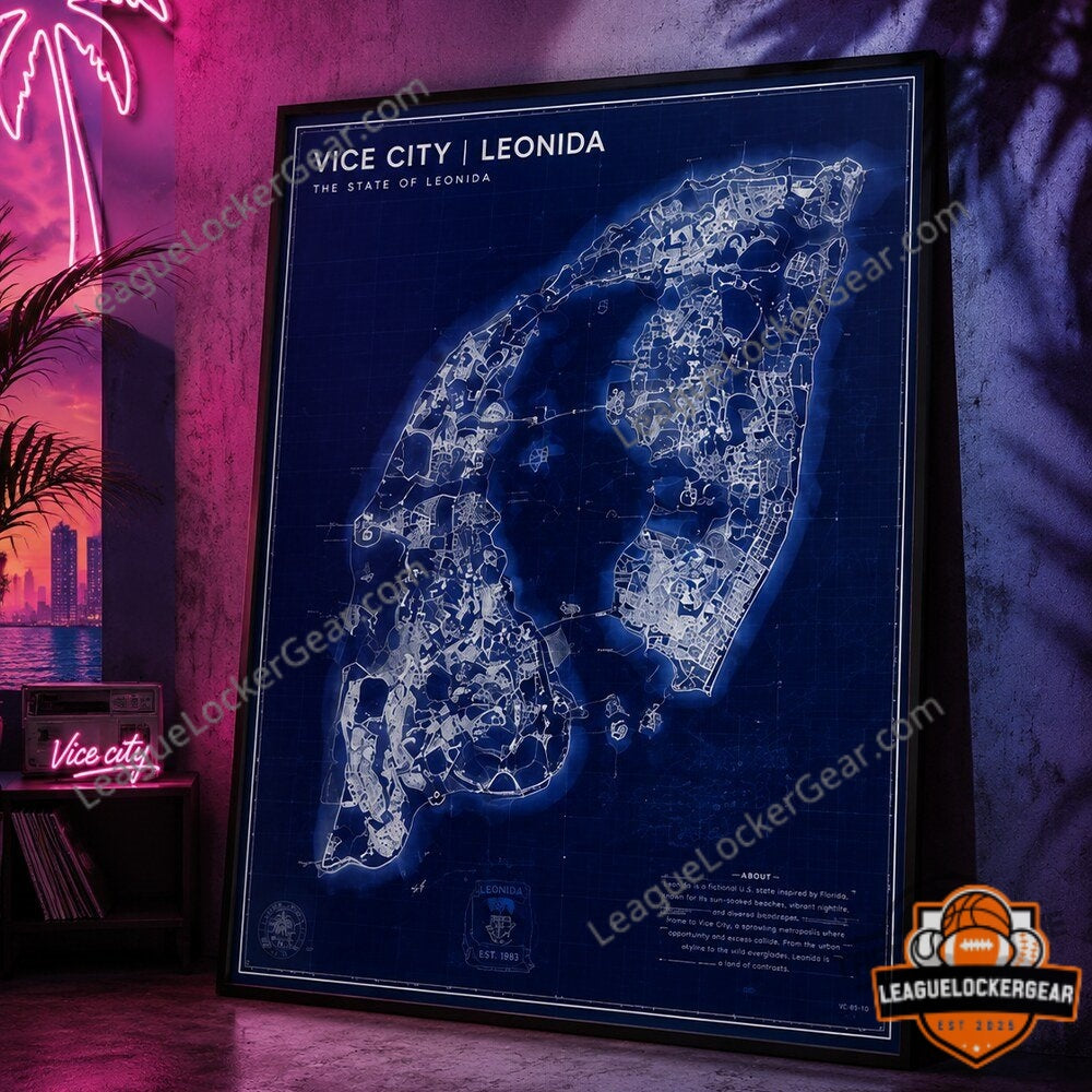 Grand Theft Auto VI Maps Poster Wall Decor