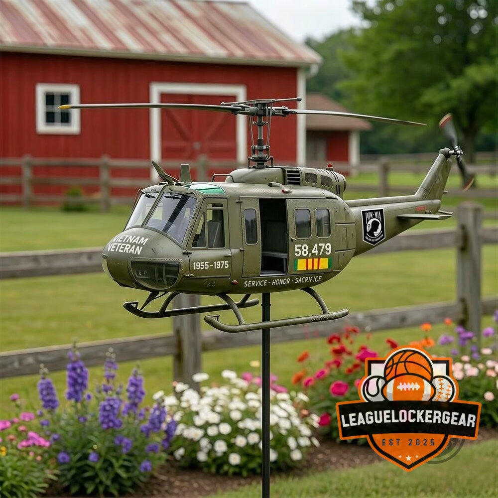 Vietnam Veteran UH-1 Helicopter 2026 Wind Spinner