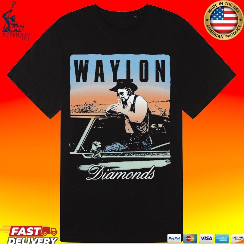 Waylon Jennings Diamonds T-shirt