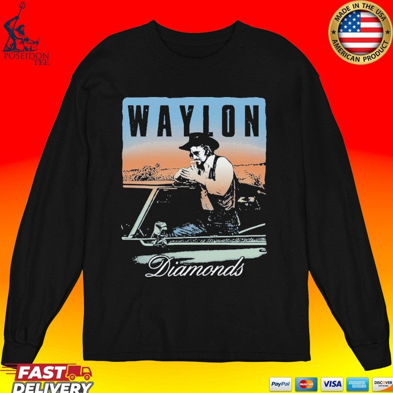 Waylon Jennings Diamonds T-shirt