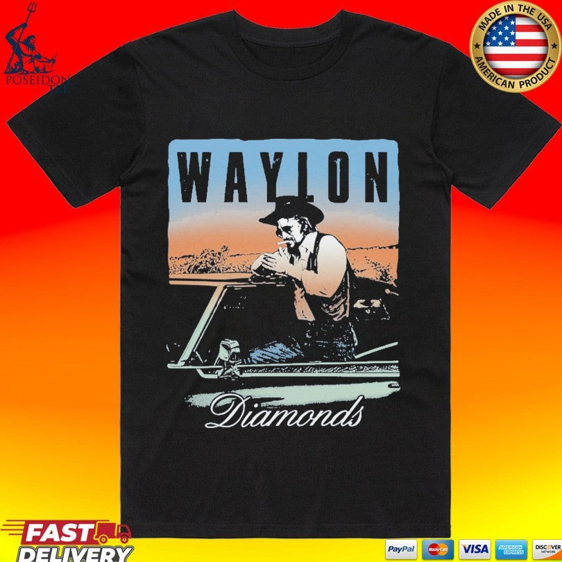 Waylon Jennings Diamonds T-shirt