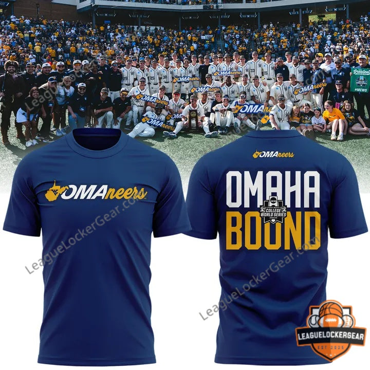 West Virginia Mountaineers Omaha Bound College World Series T-Shirt