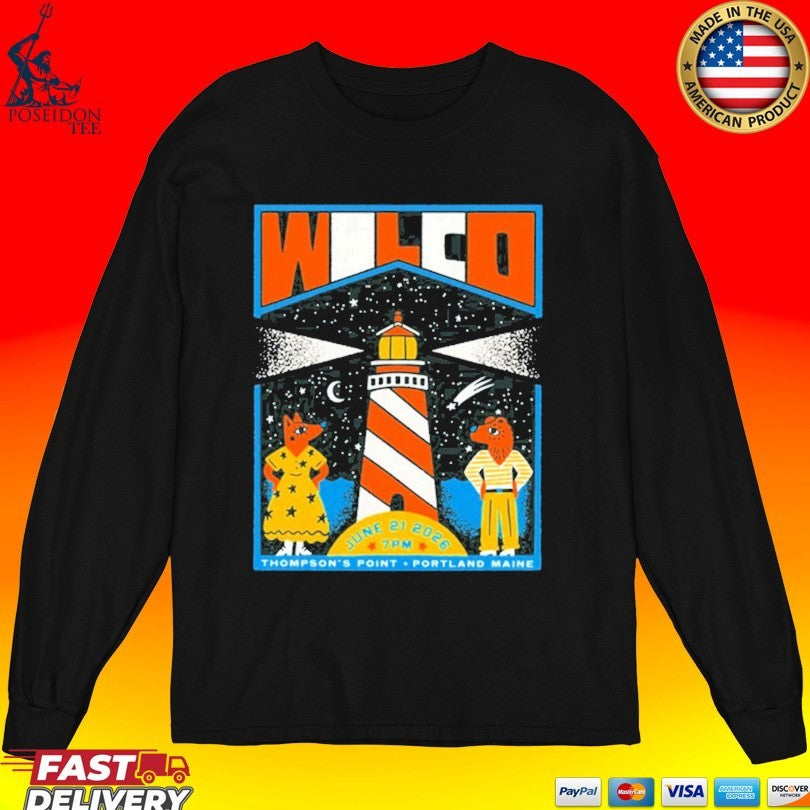 Wilco In Portland Maine On June 21 2026 Tour T-shirt