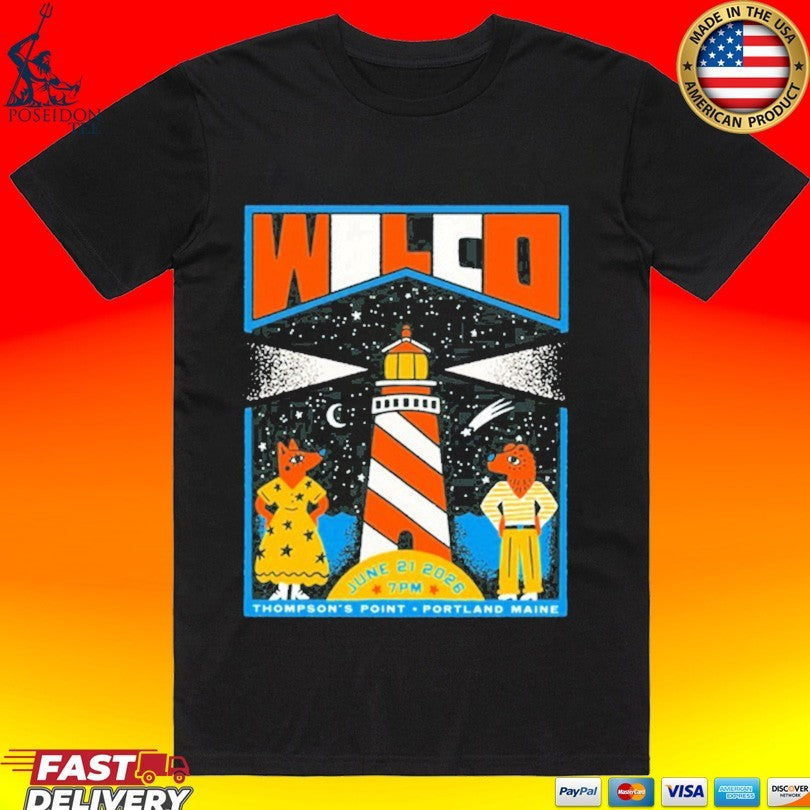 Wilco In Portland Maine On June 21 2026 Tour T-shirt