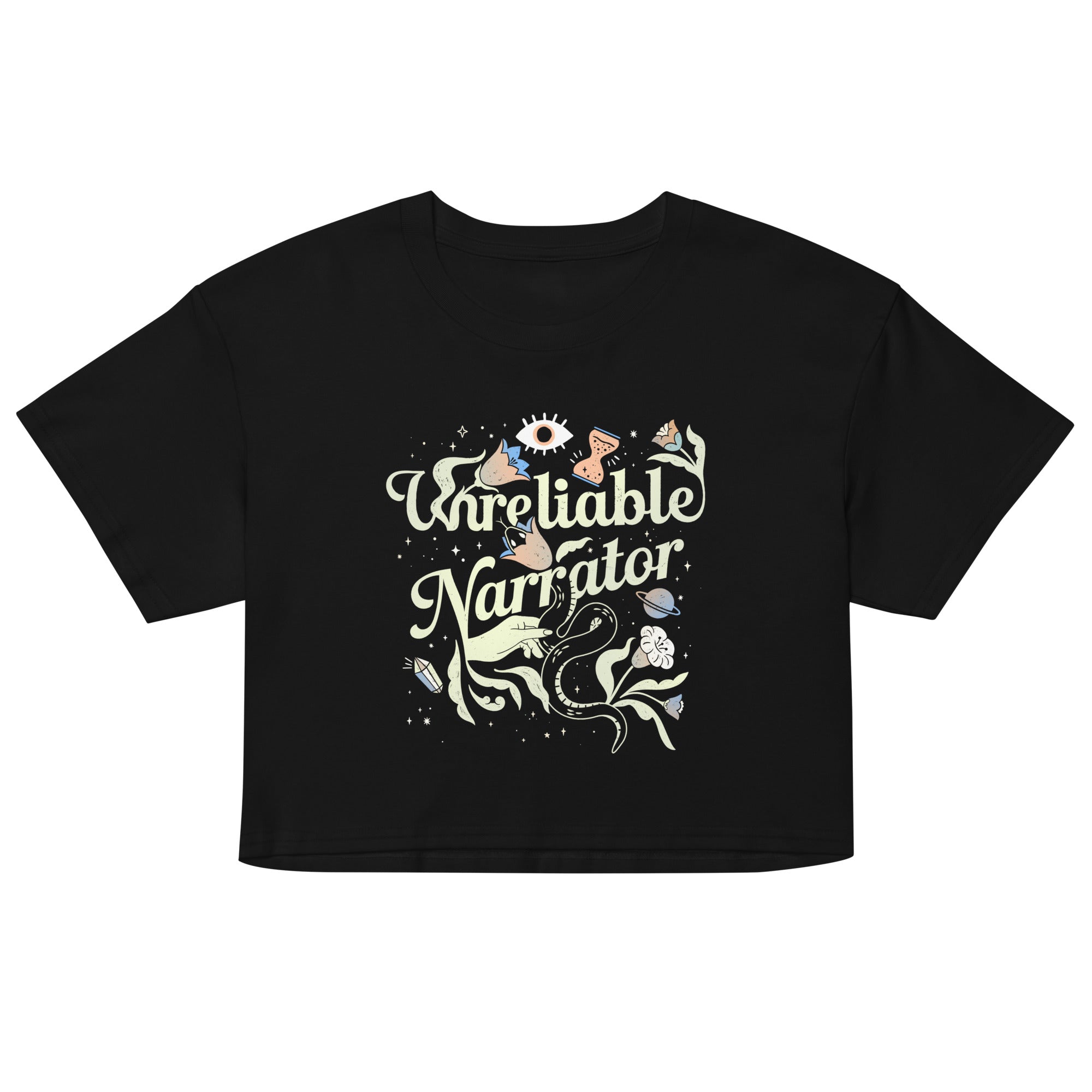 Unreliable Narrator Women's Crop Tee