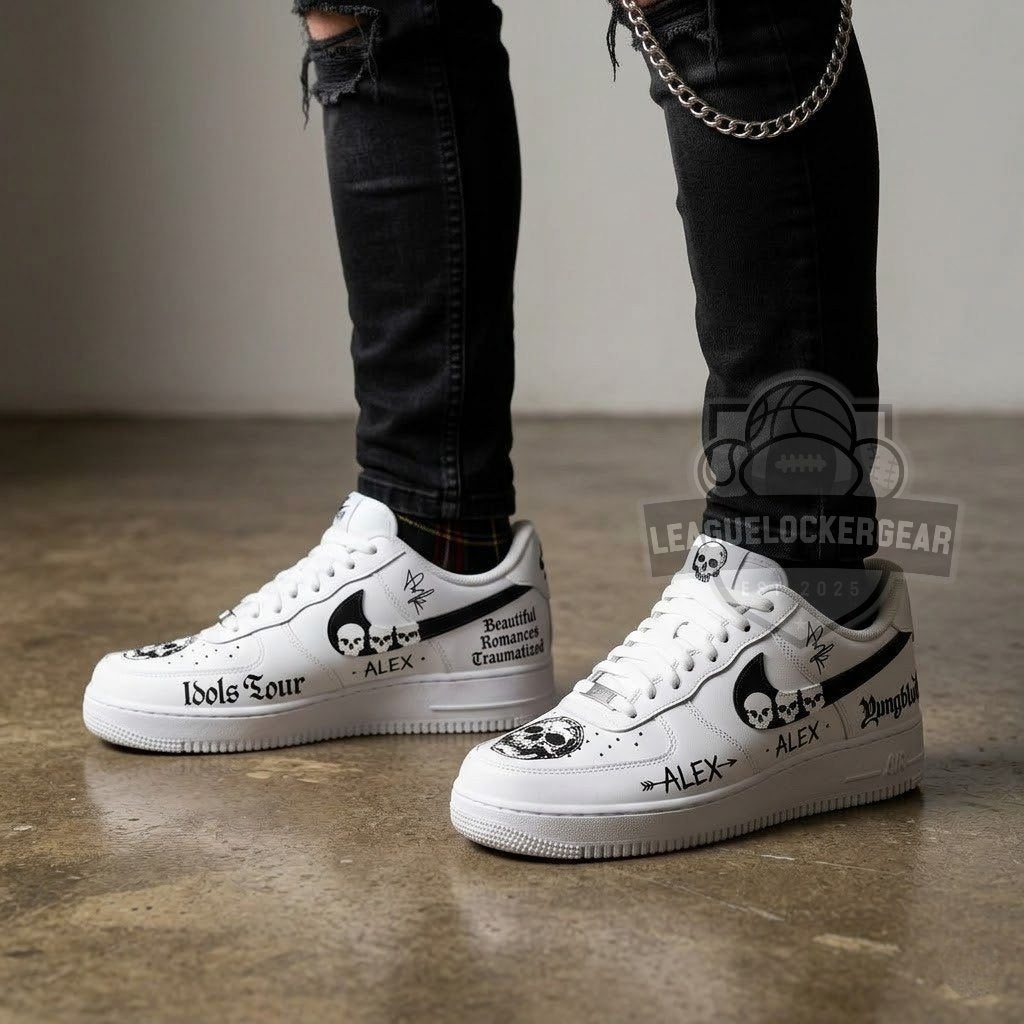 Yungblud Idols Tour Signed Custom Air Force Shoes