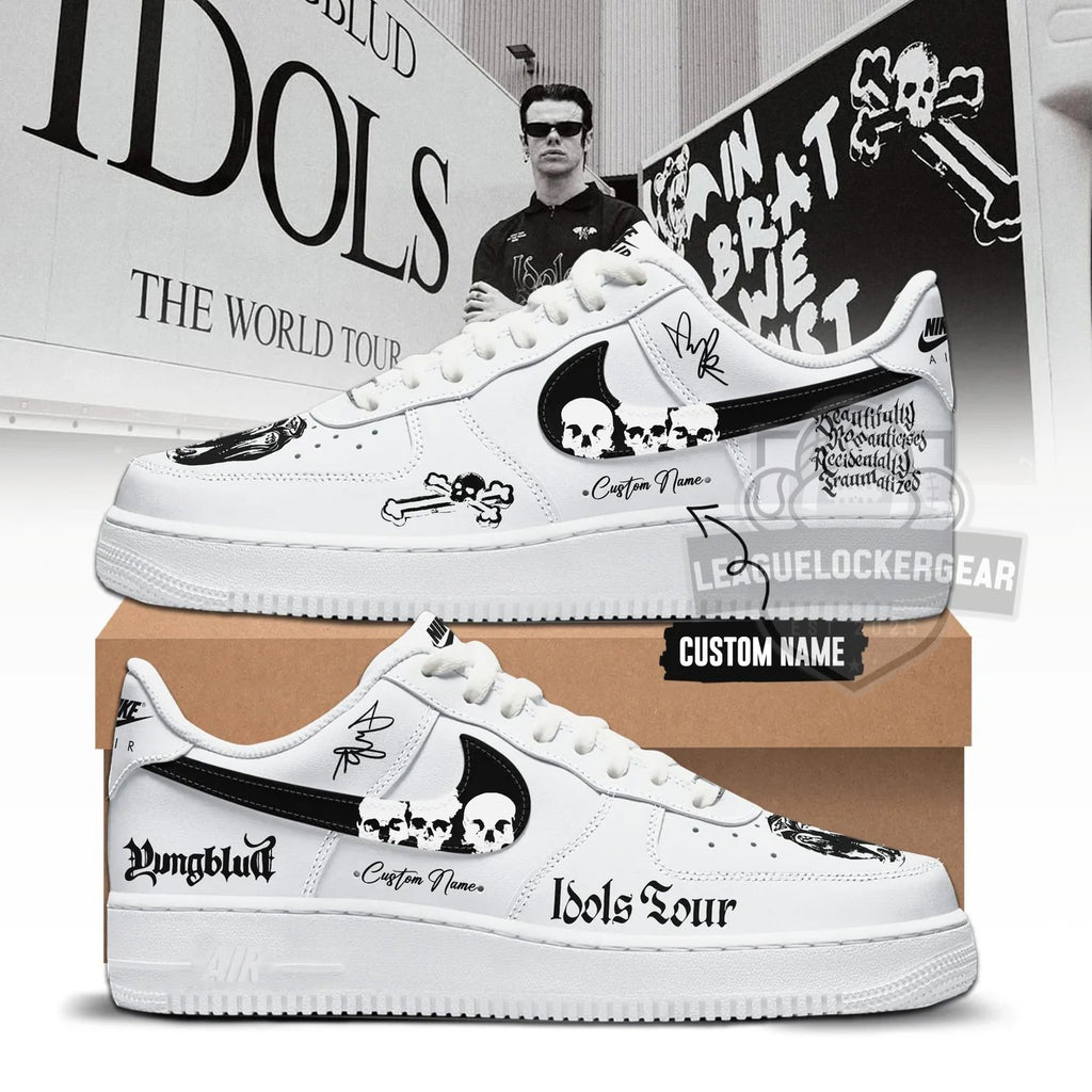 Yungblud Idols Tour Signed Custom Air Force Shoes