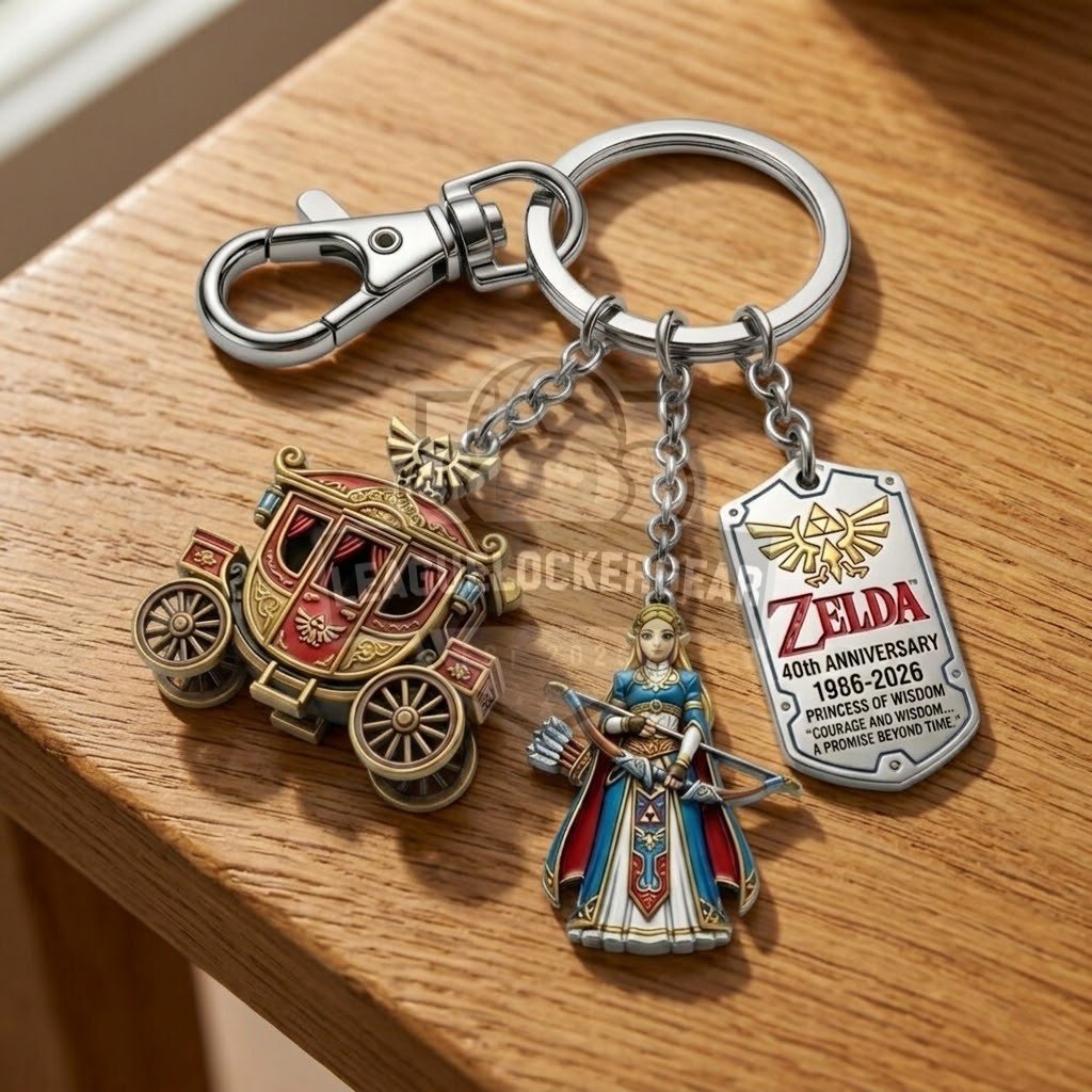 Zelda 40th Anniversary 1986-2026 Princess of Wisdom Keychain