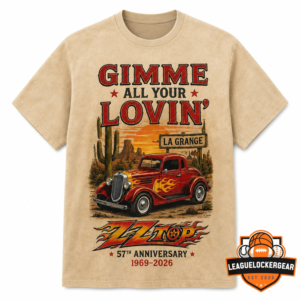 ZZ Top 57th Anniversary Gimme All Your Lovin’ La Grange T-Shirt