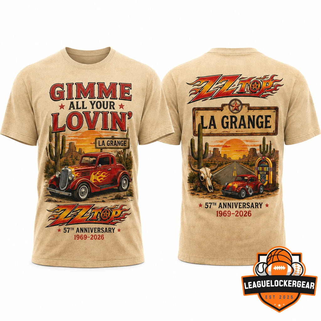 ZZ Top 57th Anniversary Gimme All Your Lovin’ La Grange T-Shirt